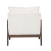 Mid-Century Modern Velvet Accent Chair,Leisure Chair with Solid Wood and Thick Seat Cushion for Living Room,Bedroom,Studio,White