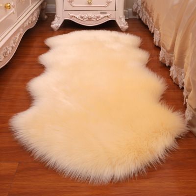 New Carpet Plush Soft Sheepskin Bedroom Carpet Imitation Wool Pad Long Hair Bedside Mat Sofa Cushion Rugs Living Room Fur Carpet