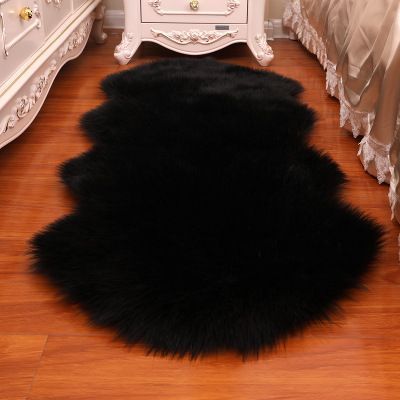 New Carpet Plush Soft Sheepskin Bedroom Carpet Imitation Wool Pad Long Hair Bedside Mat Sofa Cushion Rugs Living Room Fur Carpet
