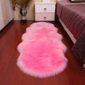 New Carpet Plush Soft Sheepskin Bedroom Carpet Imitation Wool Pad Long Hair Bedside Mat Sofa Cushion Rugs Living Room Fur Carpet (Color: PD1006, size: 40x60cm)